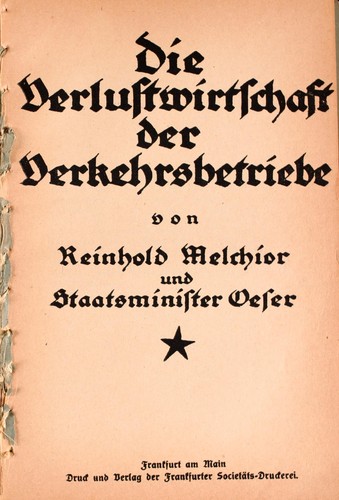 Die verlustwirtschaft der verkehrsbetriebe