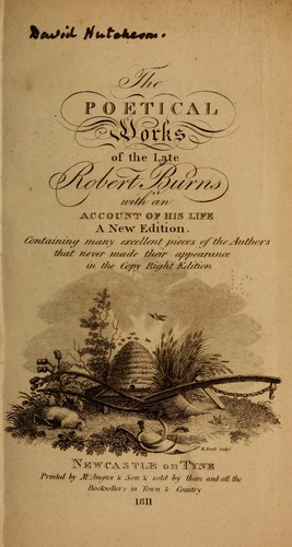 The poetical works of the late Robert Burns with an account of his life