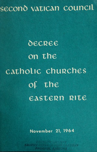 Decree on the Catholic churches of the Eastern rite