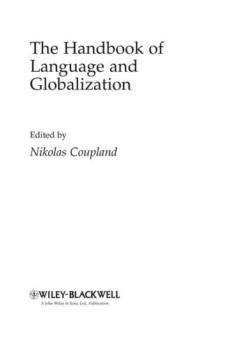 The handbook of language and globalisation