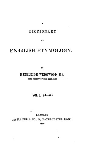 Dictionary of English etymology