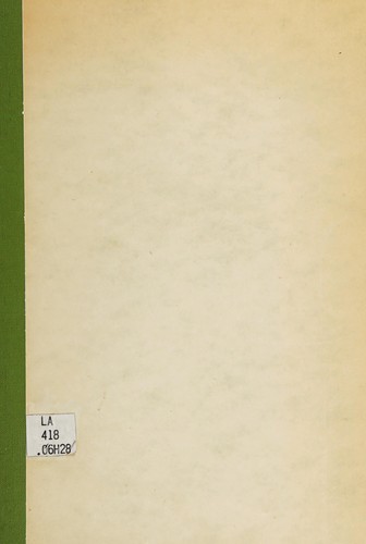 An index to the material bearing on higher education contained in J. G. Hodgins' Documentary history of education in Upper Canada (Ontario)