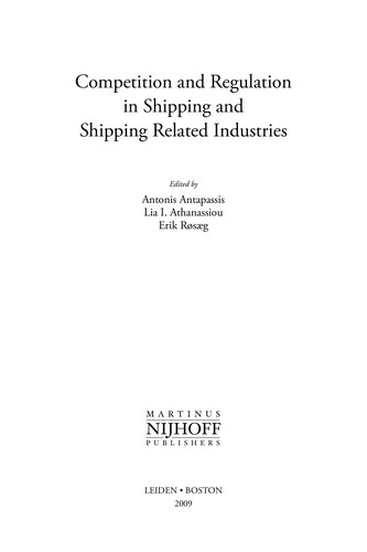 Competition and regulation in shipping and shipping related industries