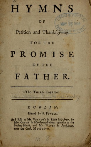 Hymns of petition and thanksgiving for the promise of the Father