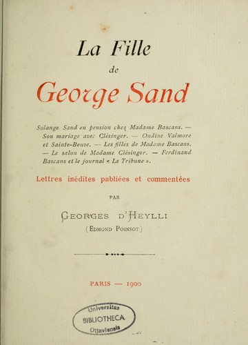 La fille de George Sand