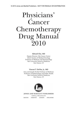 Physicians' cancer chemotherapy drug manual 2010