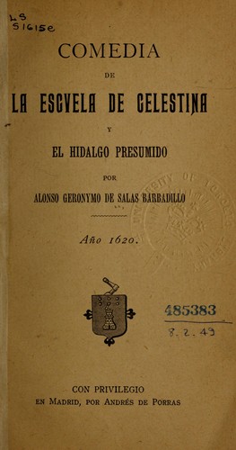 La escuela de Celestina y el hidalgo presumido