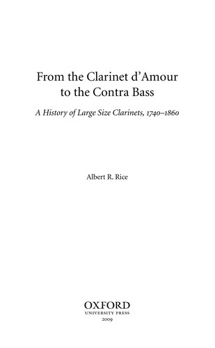 From the clarinet d'amour to the contra bass
