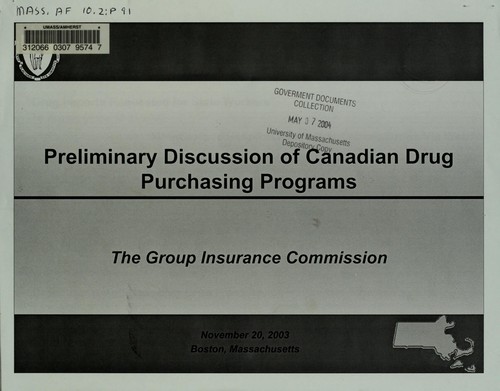 Preliminary discussion of Canadian drug purchasing programs