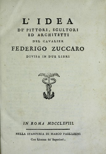 L'idea de' pittori, scultori ed architetti