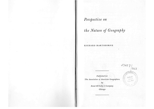 Perspective on the nature of geography