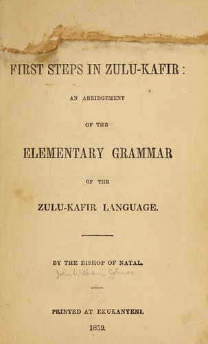 First steps in Zulu-Kafir