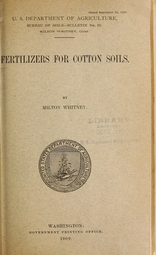 Fertilizers for cotton soils