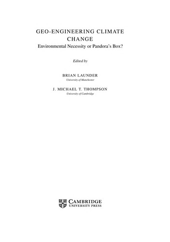 Geo-engineering climate change