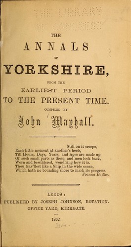 The annals of Yorkshire