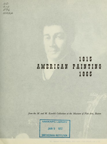 An exhibit of American painting, 1815-1865