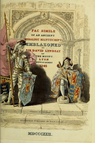 Fac simile of an ancient heraldic manuscript emblazoned