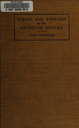 Science and thought in the fifteenth century