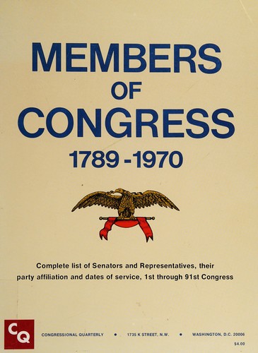 Members of Congress, 1789-1970