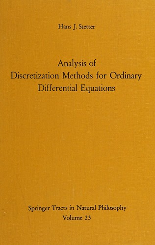 Analysis of discretization methods for ordinary differential equations