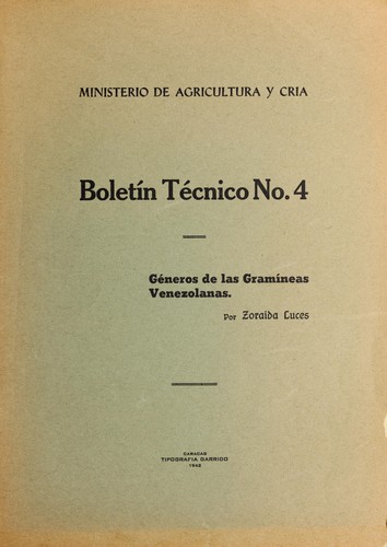 Géneros de las gramíneas Venezolanas