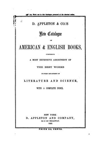 New catalogue of American & English books