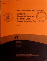 Synopsis of biological data on the rock crab, Cancer irroratus Say