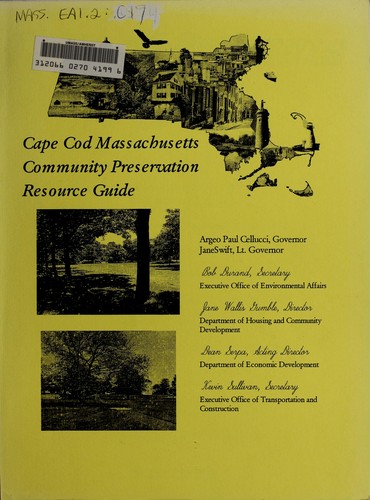 Cape Cod Massachusetts community preservation resource guide