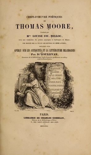 Chefs-d'œuvre poétiques de Thomas Moore