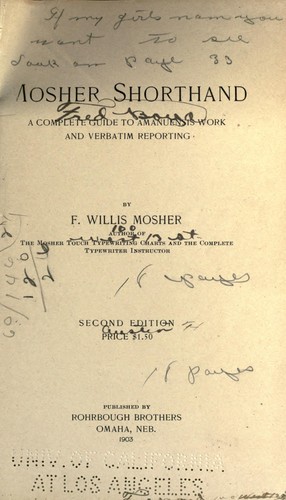 Mosher shorthand