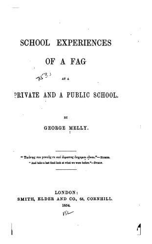 School Experience of a Fag at a Private and Public School
