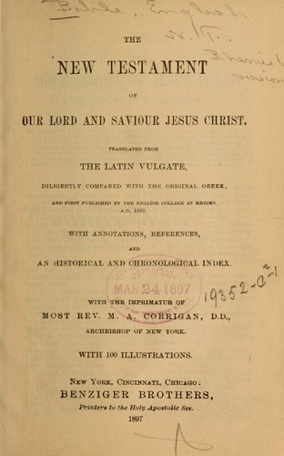 The New Testament Of Our Lord And Saviour Jesus Christ
