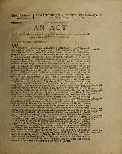 An Act to increase the revenue, and to compel the accounting more regularly for the same, to the treasurer of the province