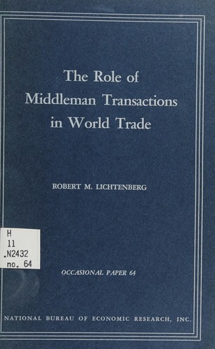 The role of middleman transactions in world trade