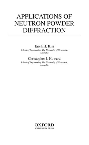 Applications of neutron powder diffraction