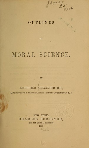 Outlines of moral science