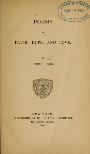 Poems of faith, hope, and love