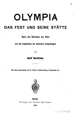Olympia, das fest und seine stätte