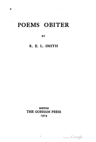 Poems obiter