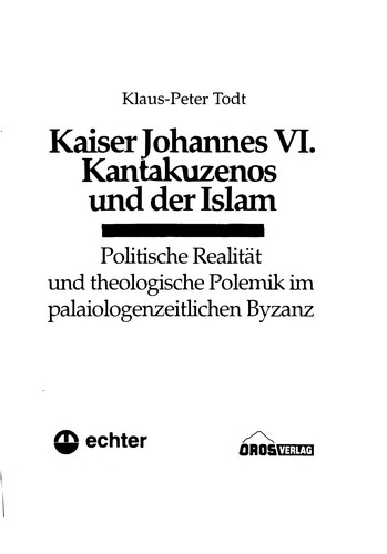 Kaiser Johannes VI. Kantakuzenos und der Islam
