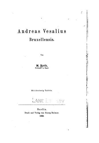 Andreas Vesalius Bruxellensis