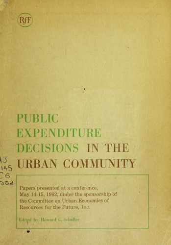 Public expenditure decisions in the urban community