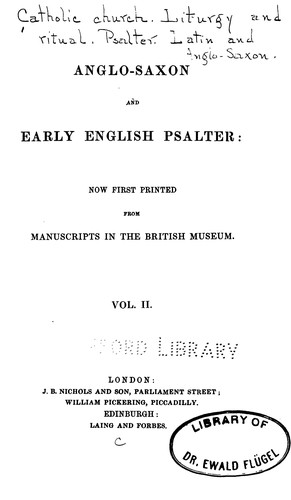 Anglo-Saxon and early English psalter