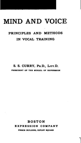 Mind and Voice: Principles and Methods in Vocal Training
