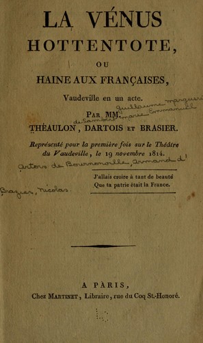 La Vénus hottentote
