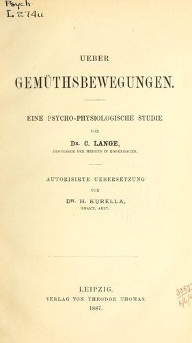 Ueber Gemüthsbewegungen