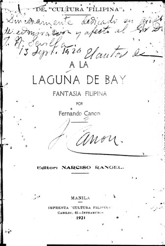 A la Laguna de Bay