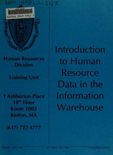 Introduction to human resource data in the information warehouse