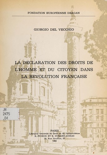 La Déclaration des droits de l'homme et du citoyen dans la Révolution française