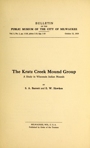 The Kratz creek mound group